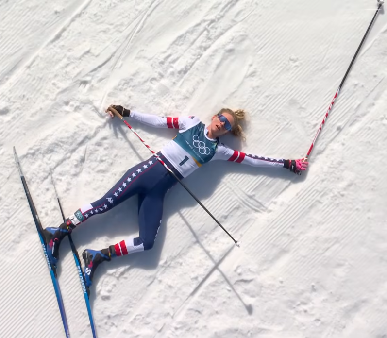 Nog even nagenieten van het langlaufen